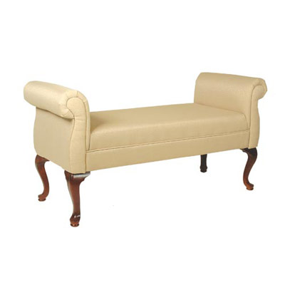 Queen Anne Rolled Arm Bench
