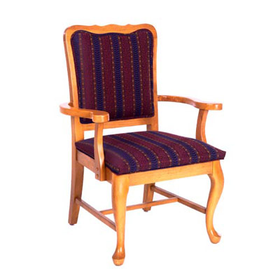 Queen Anne Curved Top Arm Chair