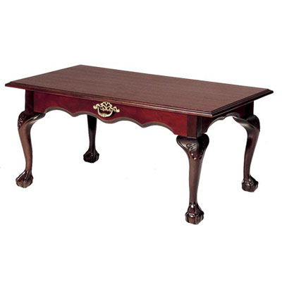 CARVED QUEEN ANNE COCKTAIL TABLE
